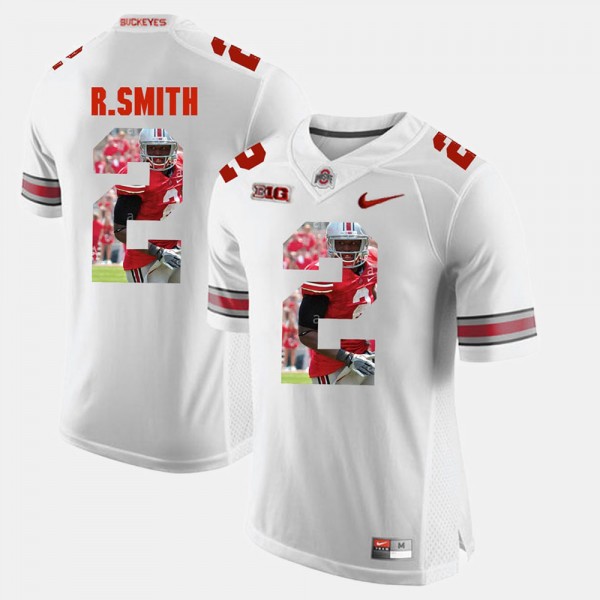 Ohio State Buckeyes Rod Smith Men's #2 White Pictorial Fashion College Football Jersey 2404MSLA5